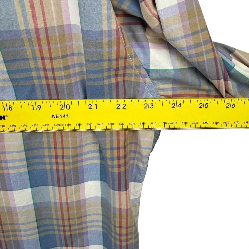J Crew Shirt Men's XL Slim Fit Plaid Long Sleeve Button‎ Down 100% Cotton